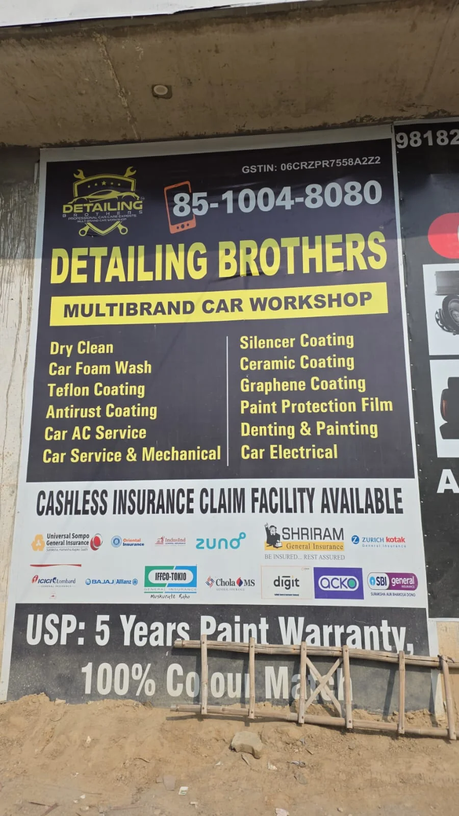 Detailing Brothers Workshop 1 service board